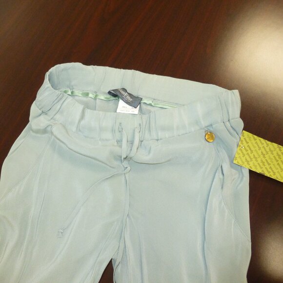LIGHT WEIGHT 100% SILK PANTS IN SEA FOAM SZ 2 NWT - Picture 4 of 6